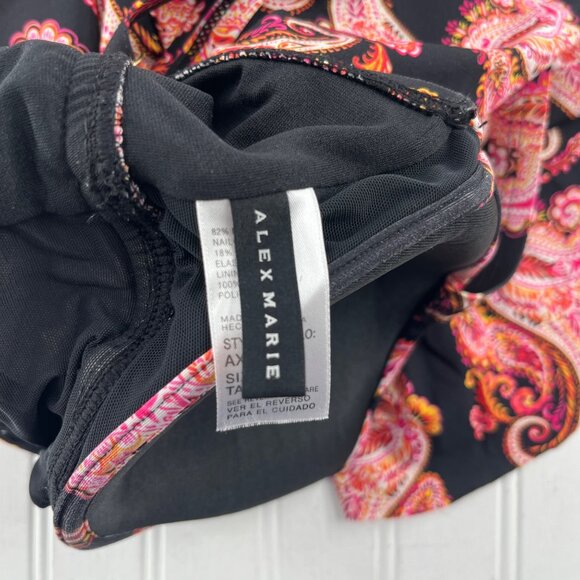 Alex Marie Womens Paisley Print Swim Dress Adjustable Straps Size L bathing suit - Picture 5 of 6